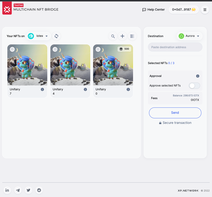 Distinguishing SFTs from NFTs in the bridge UI